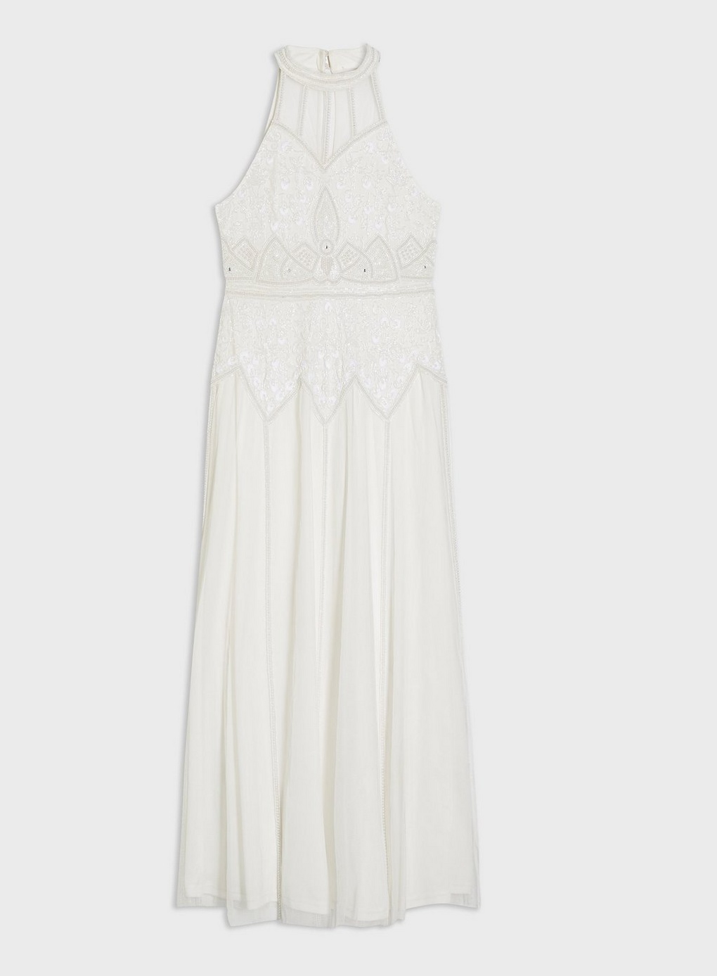 miss selfridge tiered maxi dress with lace detail in black