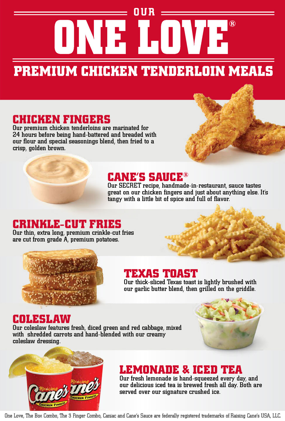 Raising Cane's Menu UAE Menu Page